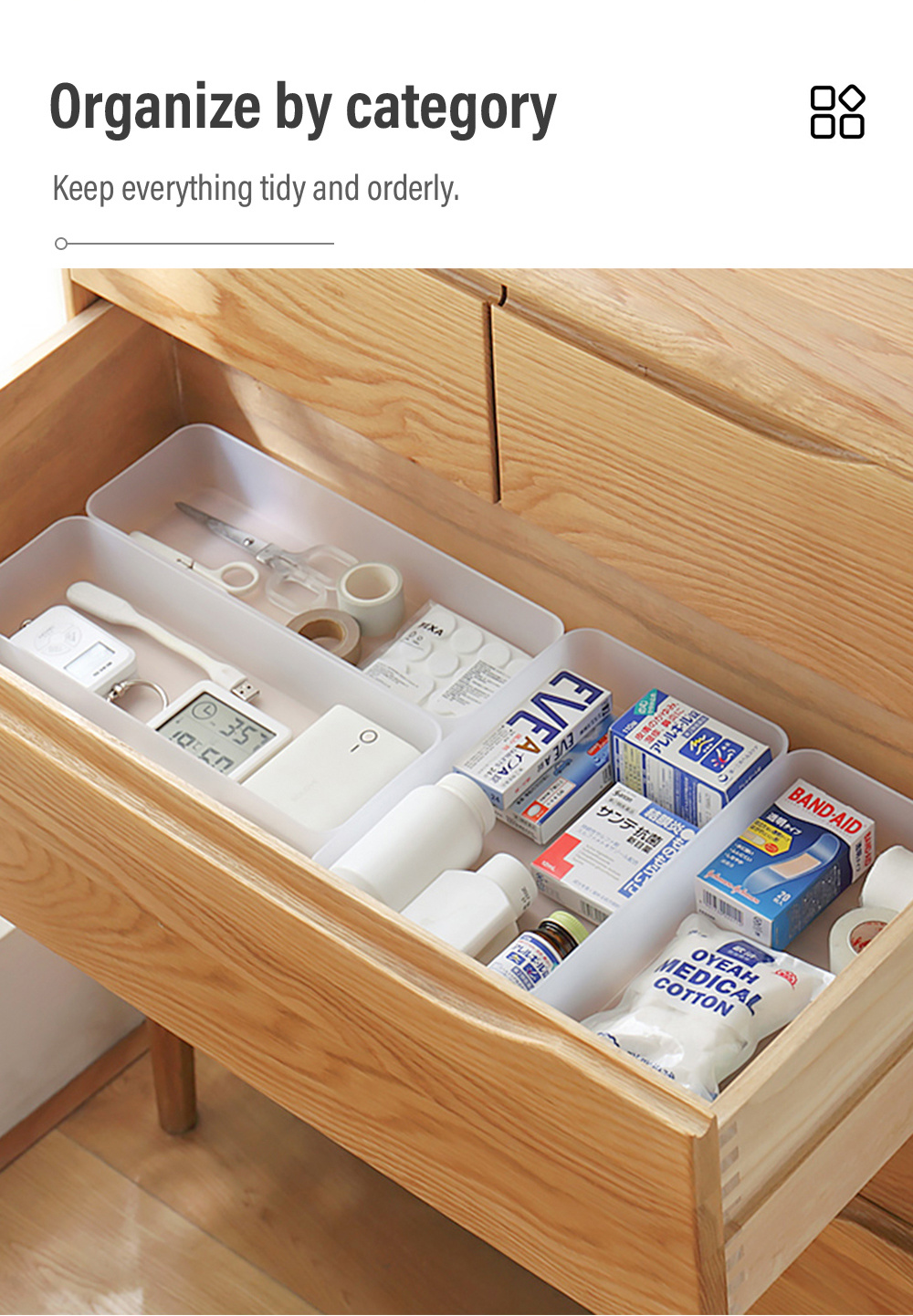 Frosted Drawer Storage Multi-purpose Drawer-4